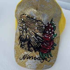 Yellow and Gold vintage hat